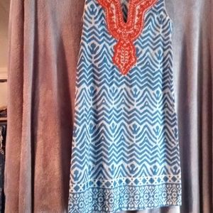 Bella Tu Geometric Print Sleeveless Dress